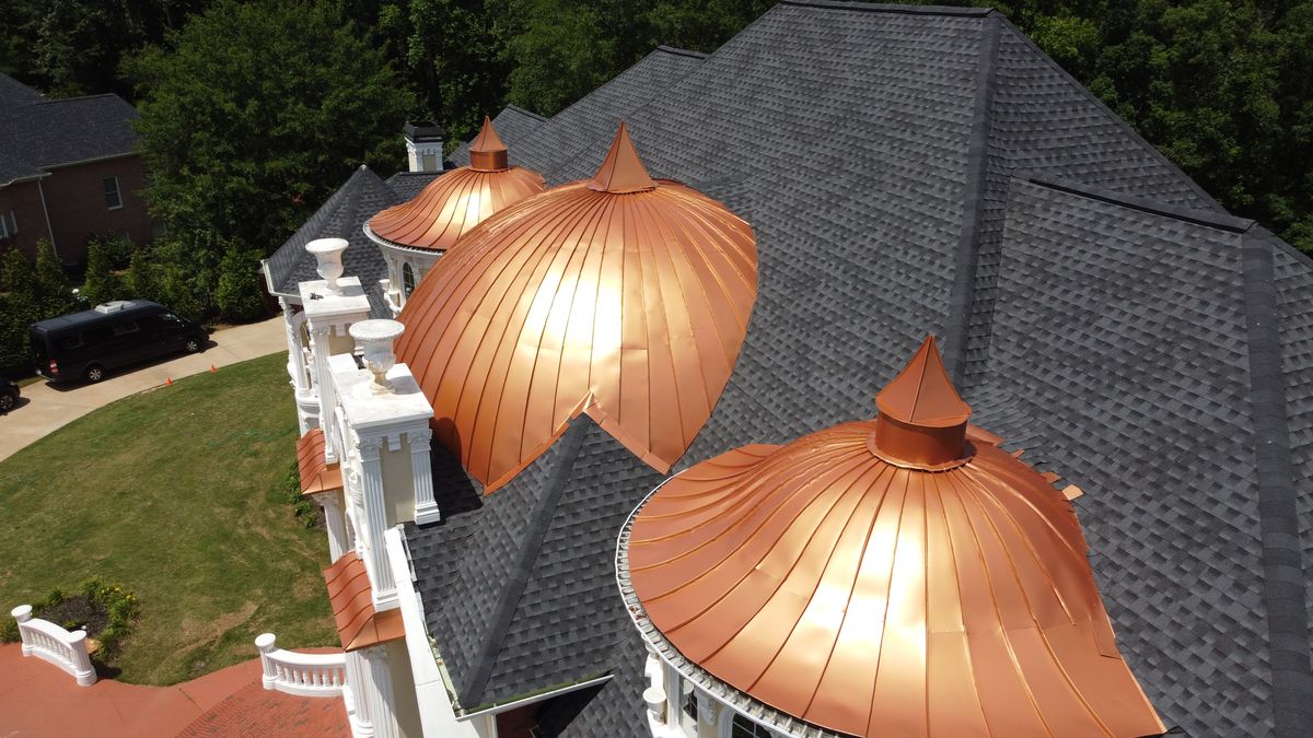 Overhead view of GAF Timberline HDZ Charcoal roof during installation phase